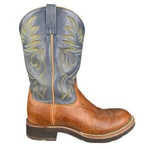 Ariat Women’s Delilah Brown Blue Leather Western Cowgirl Boot Size US 8 B